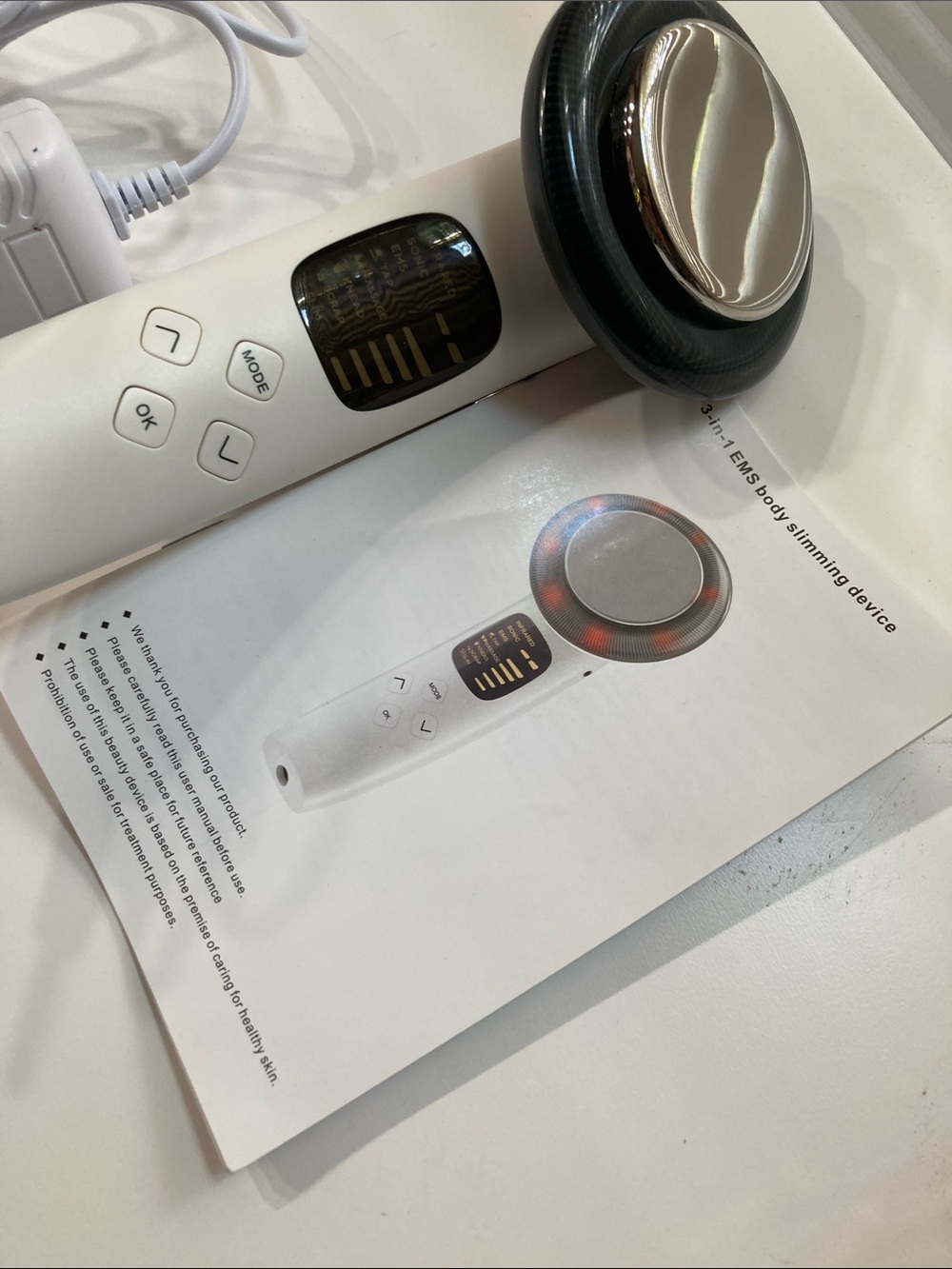 3-in-1 White Body Slimming & Massage Device